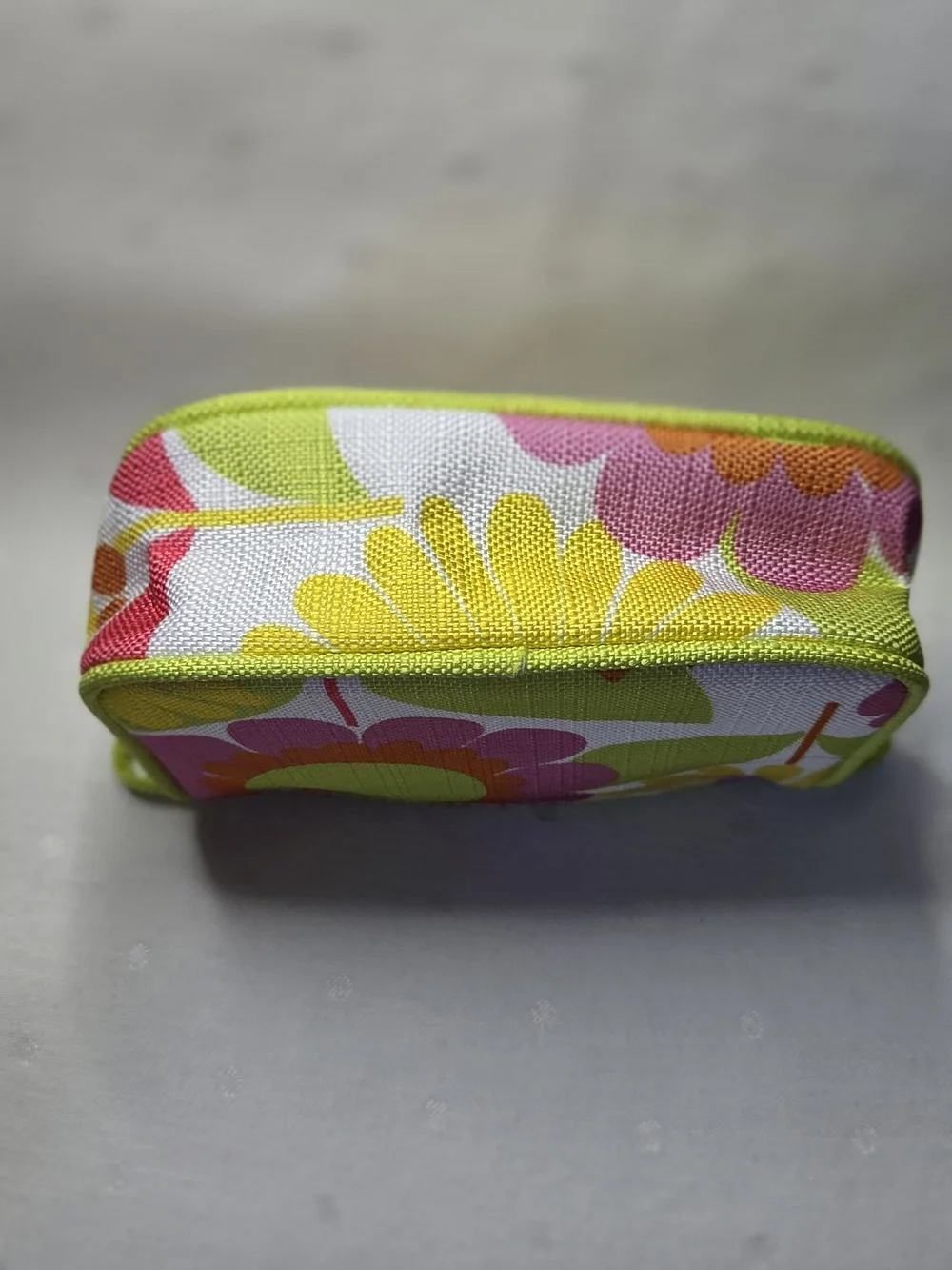 Clinique Floral Cosmetic Pouch in Lime Green, Pink & Orange